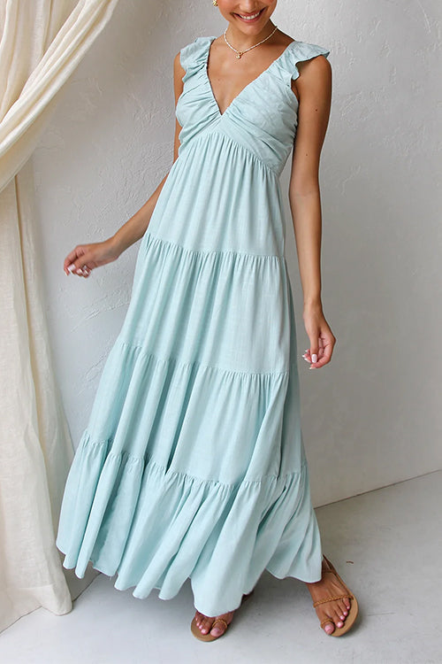 Margovil Sleeveless Linen Maxi Dress