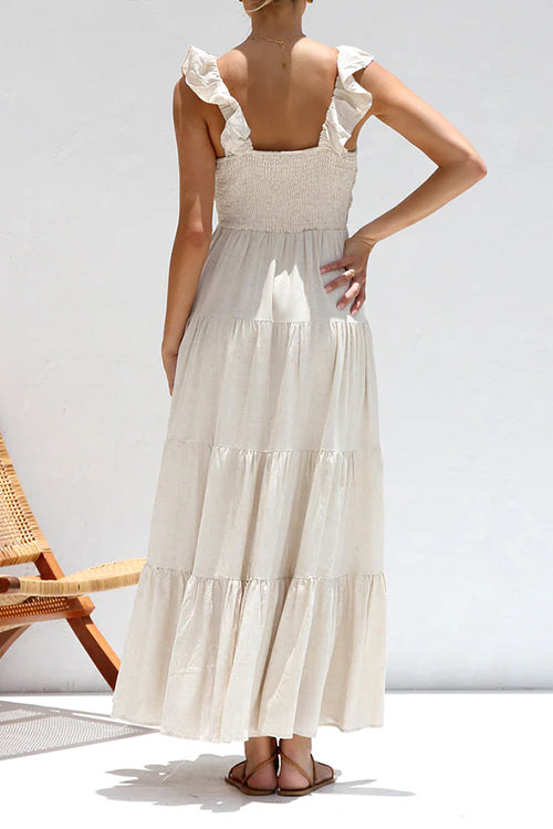 Margovil Sleeveless Linen Maxi Dress