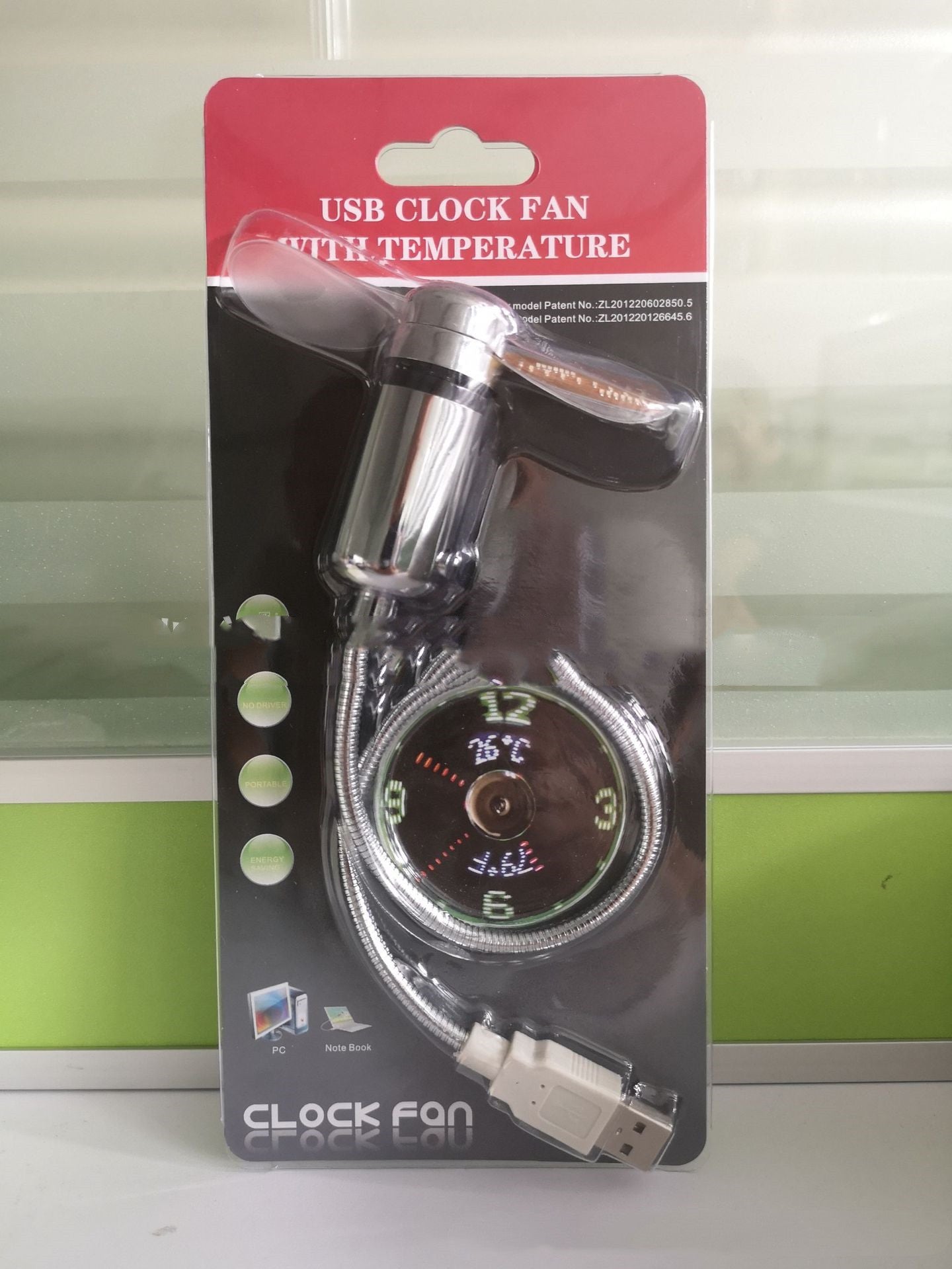 USB Led Clock Fan