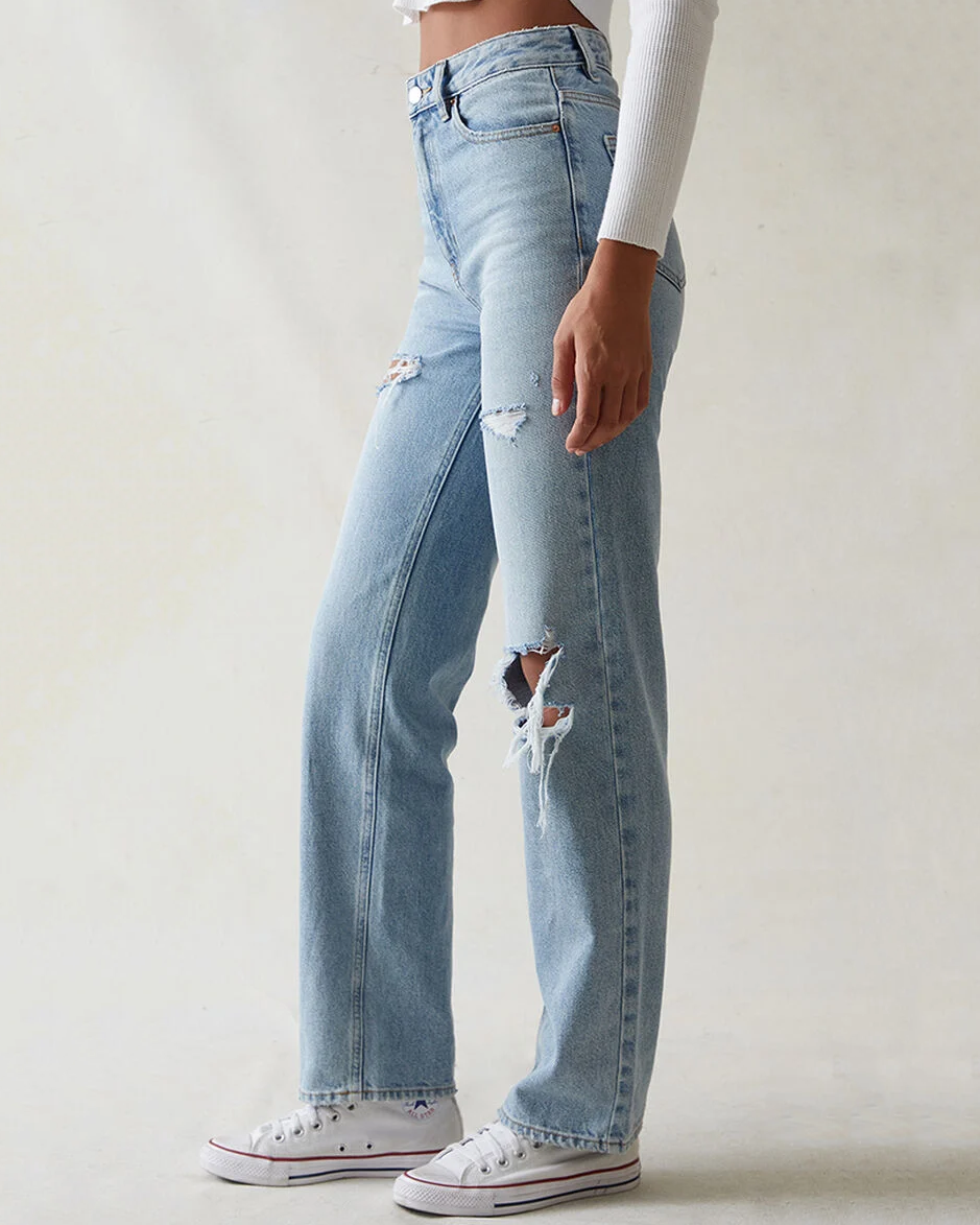 Slightly Stretchy Ripped Boyfriend Jeans