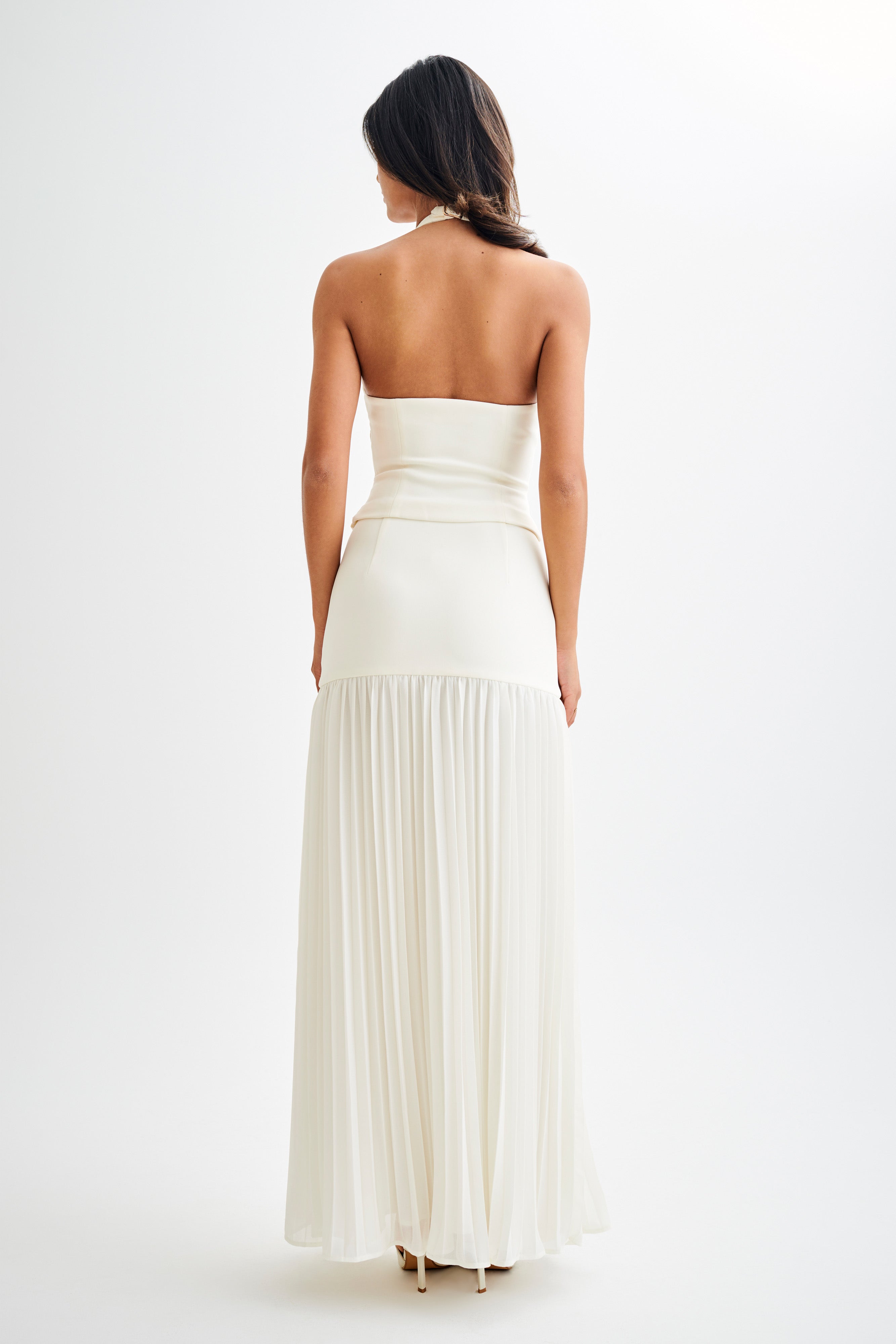 Jillian Pleated Maxi Skirt - Ivory