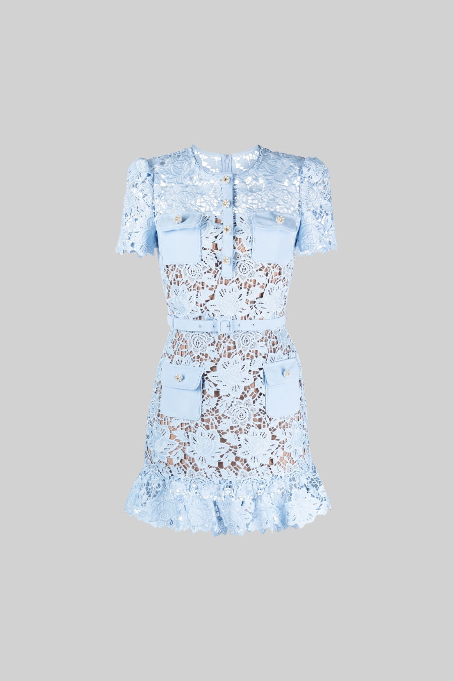 Paula  Sleeve  Floral Dress - Blue