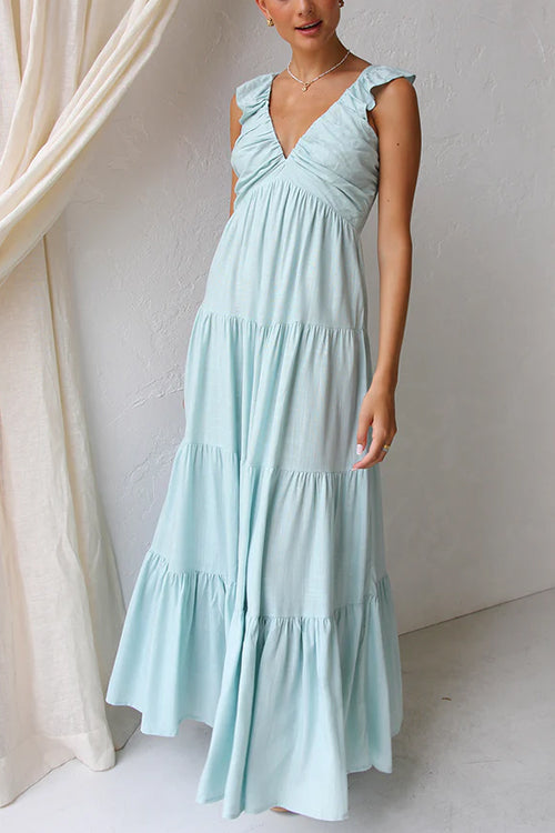 Margovil Sleeveless Linen Maxi Dress