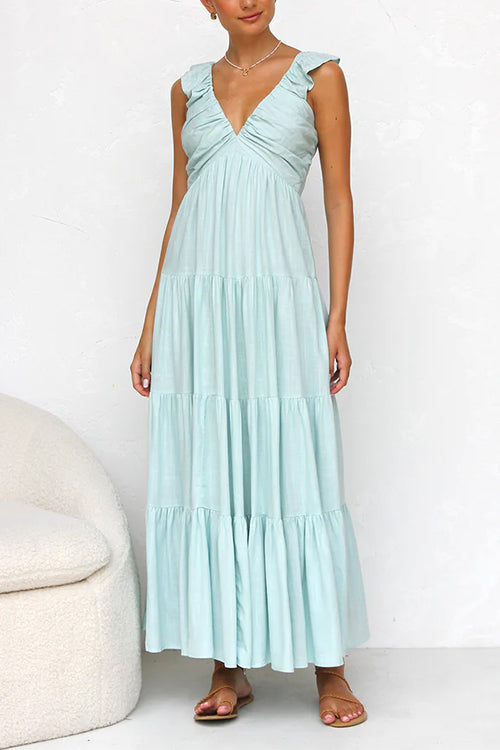 Margovil Sleeveless Linen Maxi Dress