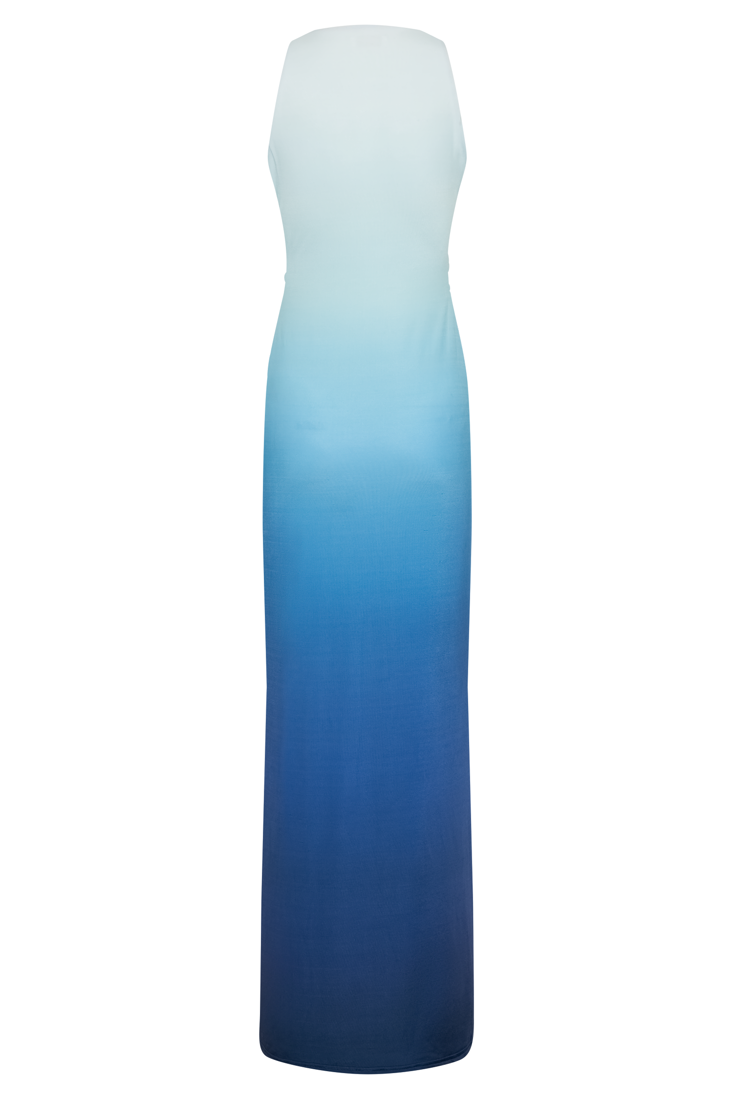 Stella Draped Slinky Maxi Dress - Ombre Blue