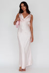 Cassiopeia Open Back String Tie Maxi Dress Powder Pink