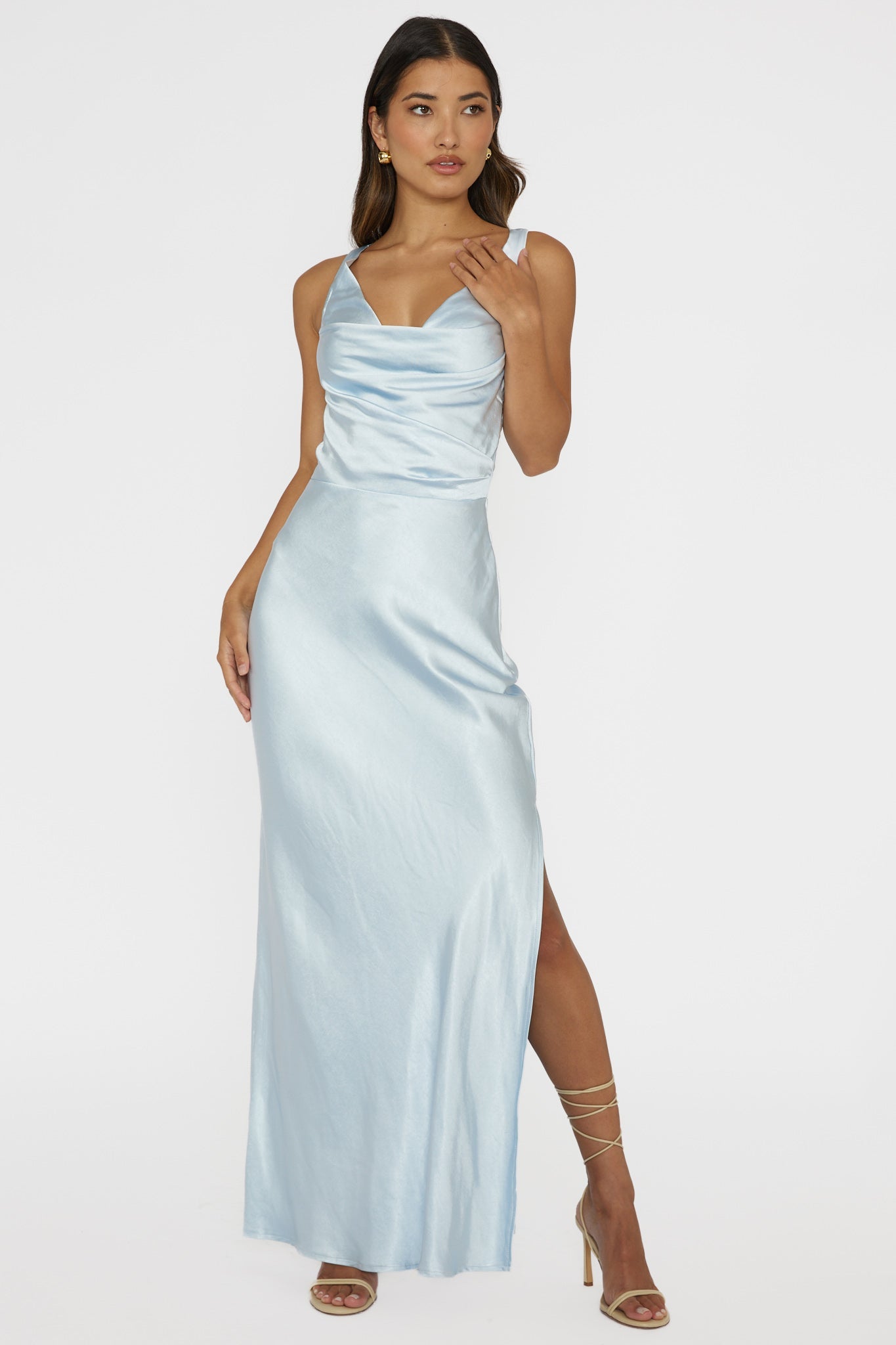 Sitara Tied Back Maxi Dress Blue