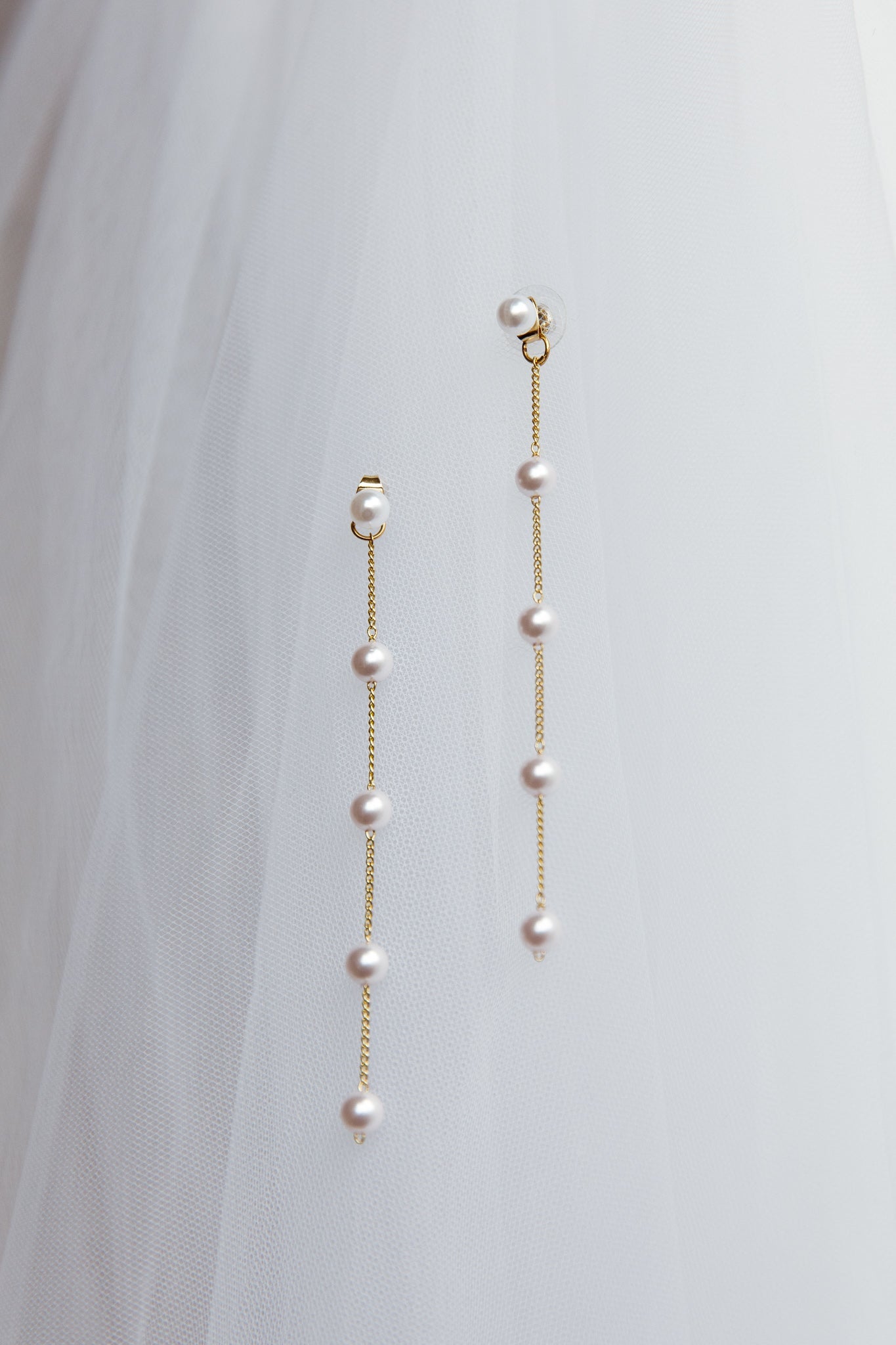 Gaia Pearl Drop Earrings Gold