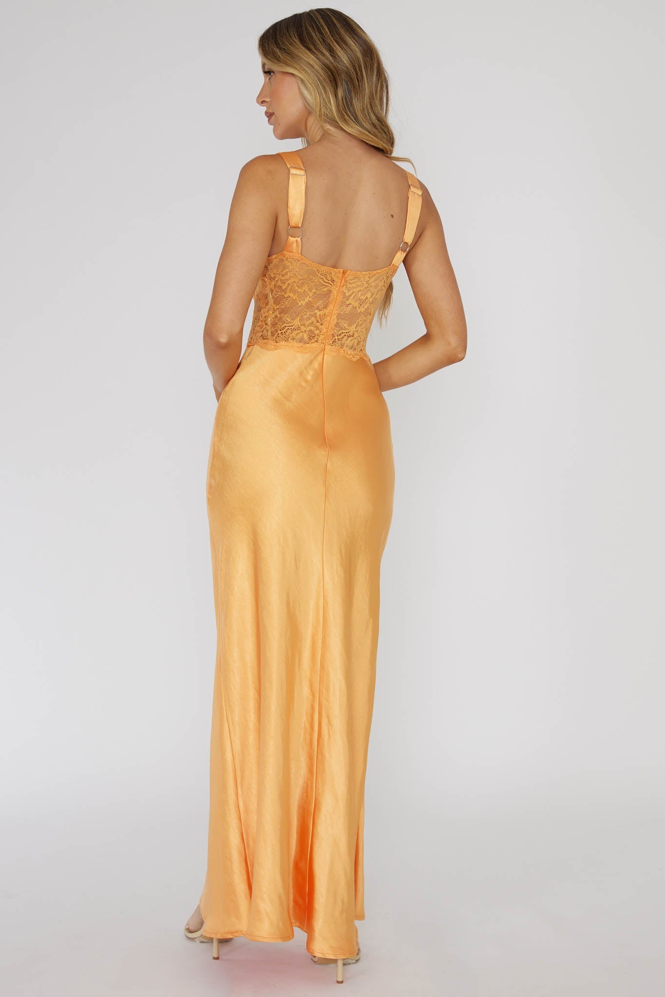 One Heart Lace Insert Maxi Dress Mango