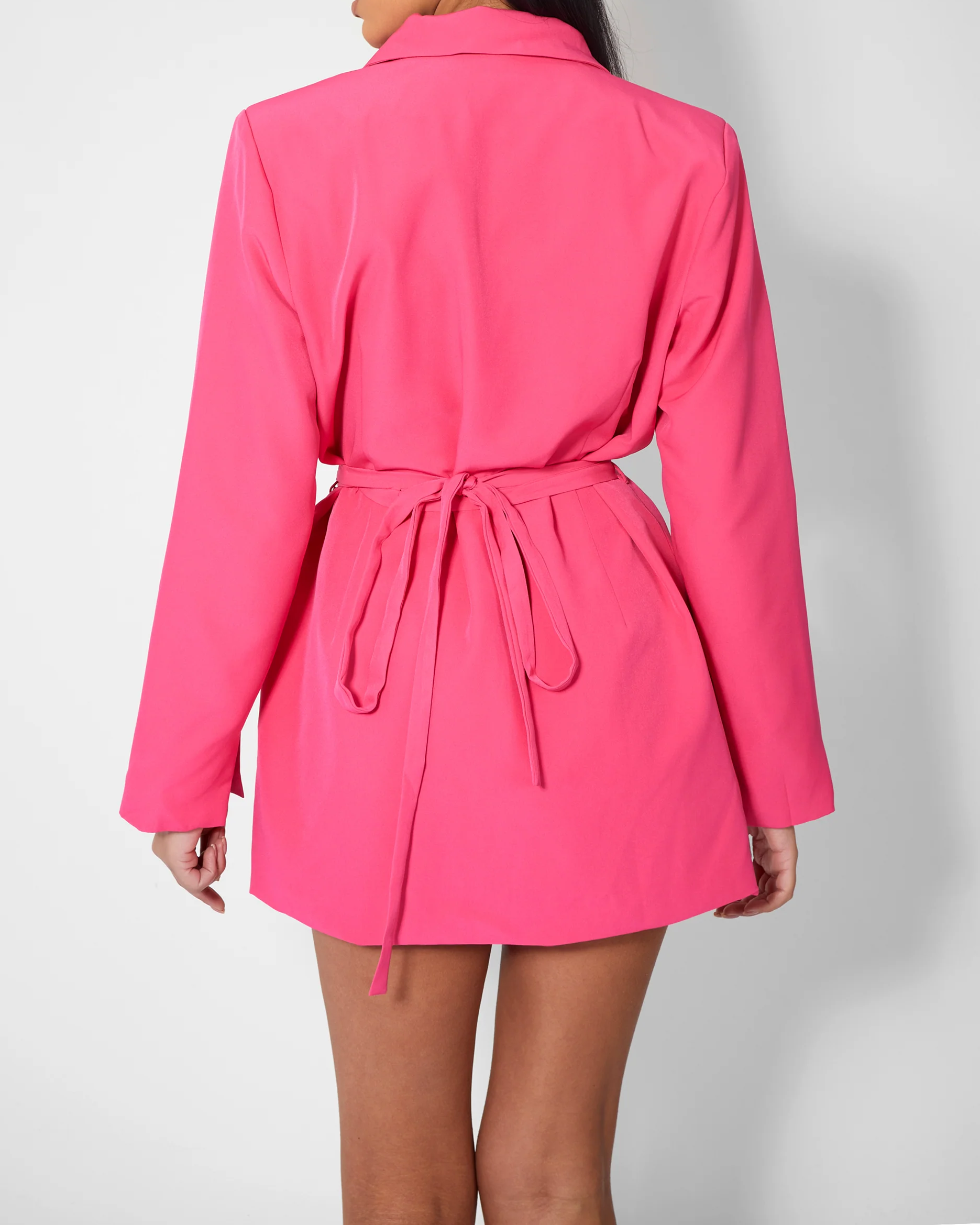 Wrap Belt Blazer Dress