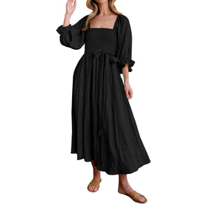 GABRIELLE™ | FRENCH DRESS WITH RUFFLED SLEEVES