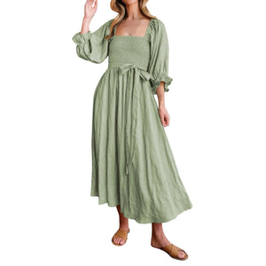 GABRIELLE™ | FRENCH DRESS WITH RUFFLED SLEEVES